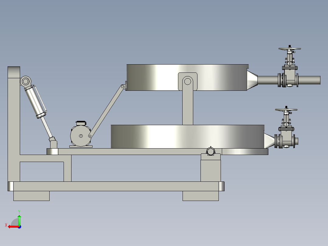 油茶籽除杂筛分机结构后视图