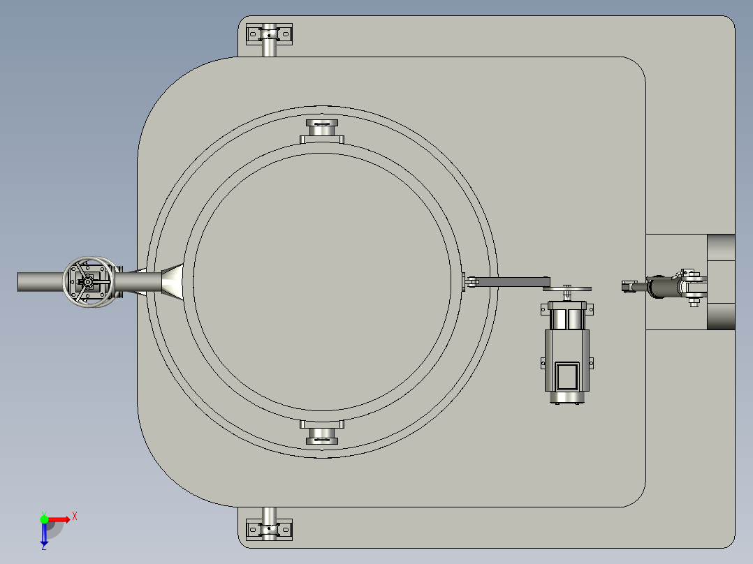 油茶籽除杂筛分机结构俯视图