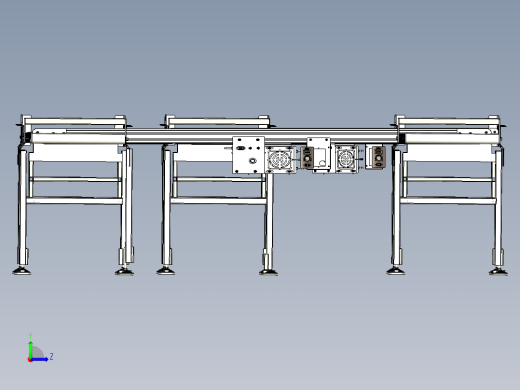 90度工位转换滚筒输送线设计左视缩略图