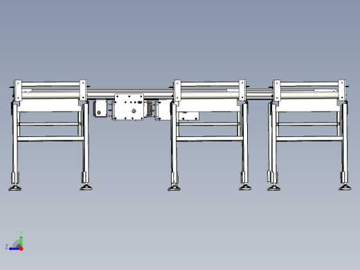 90度工位转换滚筒输送线设计右视缩略图