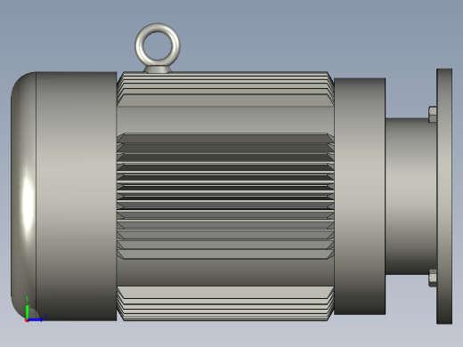 CQGRR斜齿轮减速电机GR107R77-Y15-4P-528-M1_Y2系列电机-AA200T左视缩略图