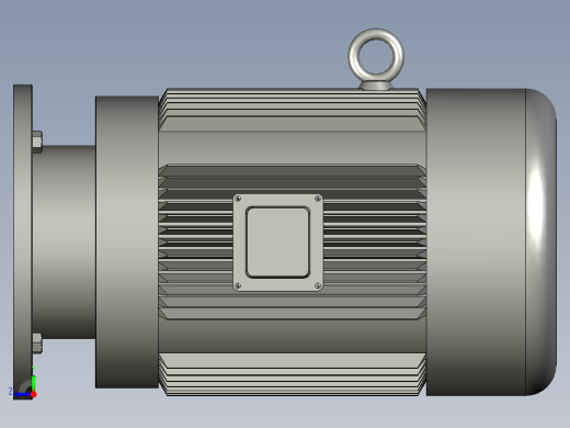 CQGRR斜齿轮减速电机GR107R77-Y15-4P-528-M1_Y2系列电机-AA200T右视缩略图