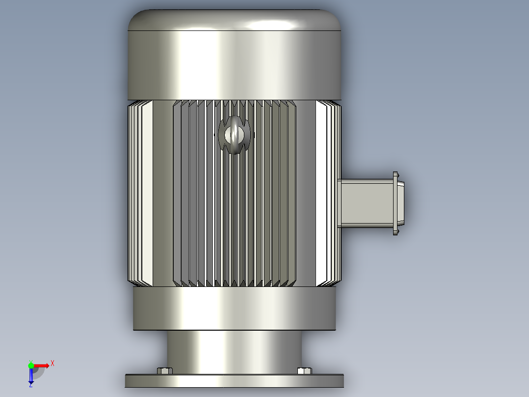 CQGRR斜齿轮减速电机GR107R77-Y15-4P-528-M1_Y2系列电机-AA200T俯视图