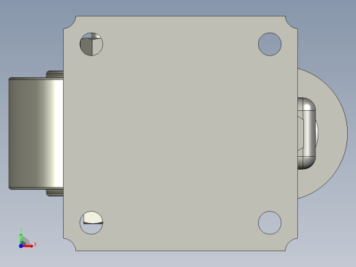 泉州卓越脚轮YZ-80B-30前视缩略图