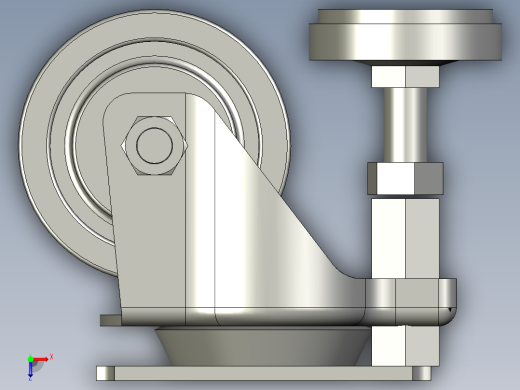 泉州卓越脚轮YZ-80B-30俯视缩略图