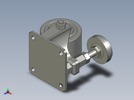 泉州卓越脚轮YZ-80B-30正等轴测缩略图