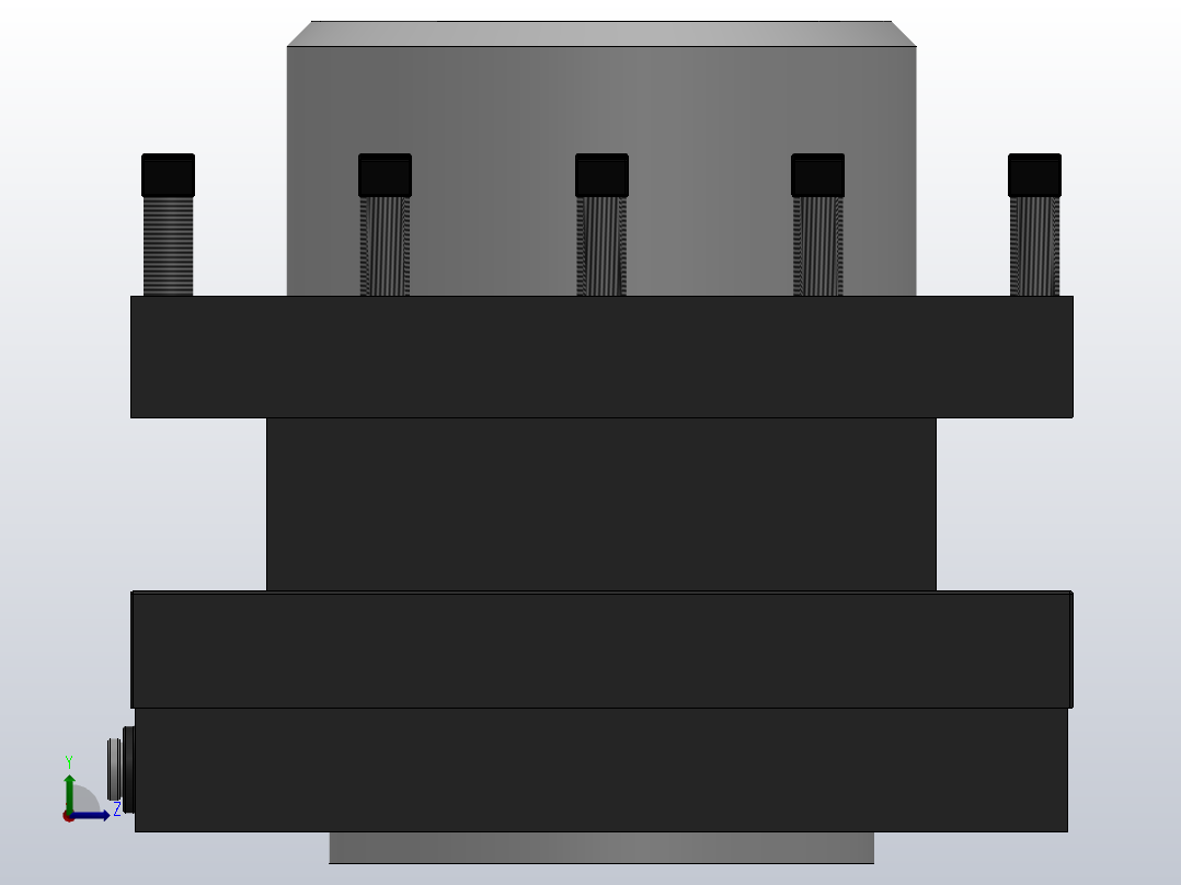 AK23系列数控转塔刀架[AK23380X4C]左视图