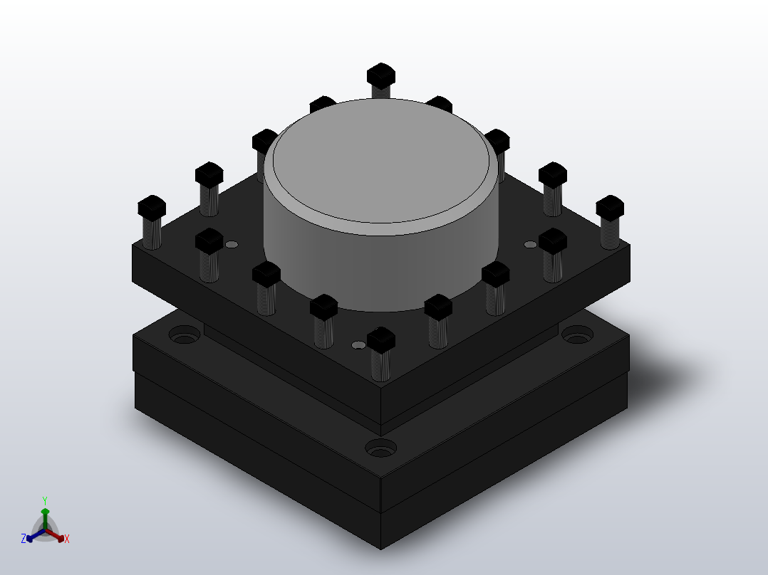AK23系列数控转塔刀架[AK23380X4C]正等轴测图