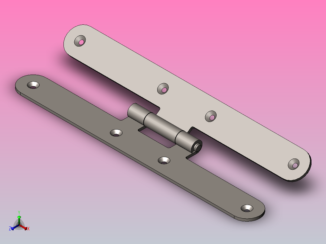 H-铰链正等轴测图