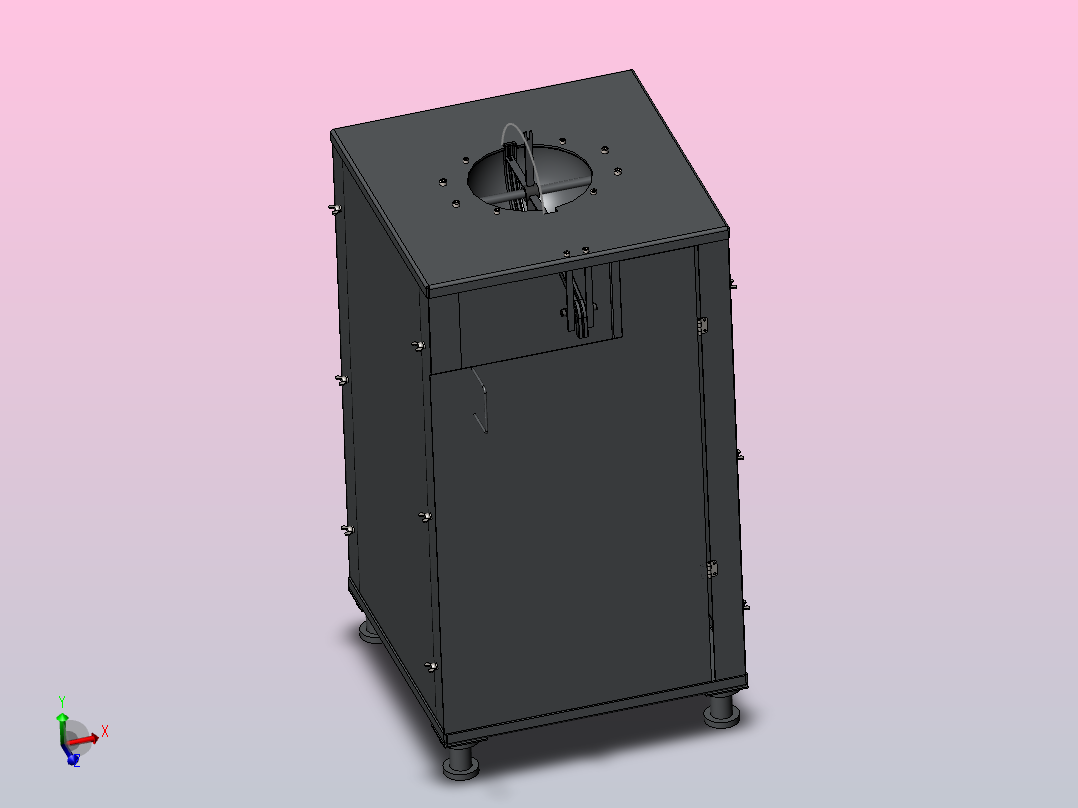 炒茶机三维设计主视图