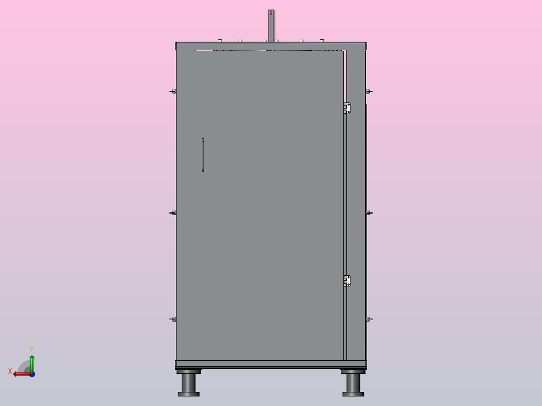 炒茶机三维设计后视图