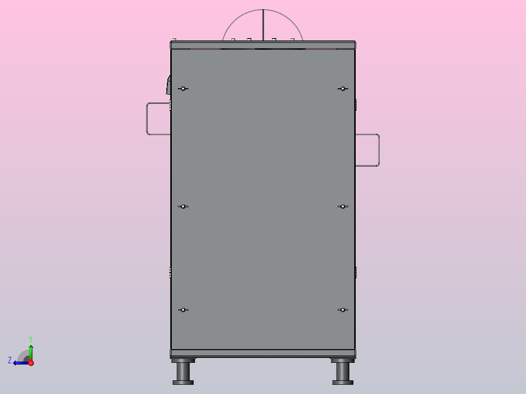 炒茶机三维设计右视图