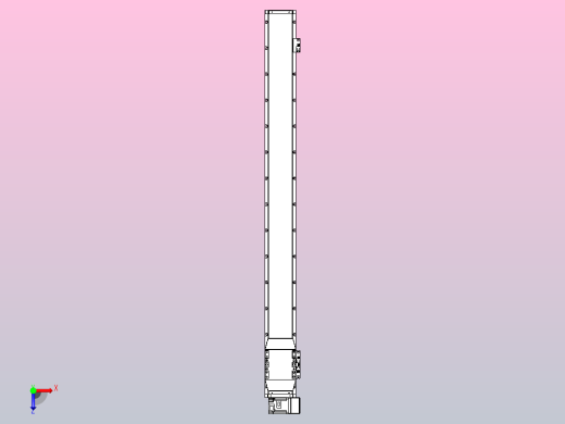 机器人皮带驱动直线轴TPA-GCB-120-P70-L1200-RU-M20-N3俯视缩略图