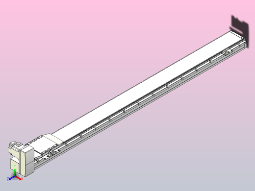 机器人皮带驱动直线轴TPA-GCB-120-P70-L1200-RU-M20-N3正等轴测缩略图