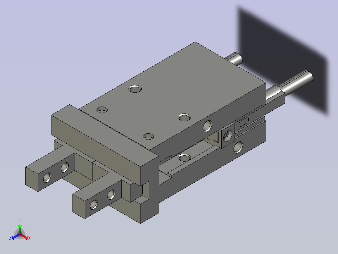 MHZ2-10D-M9PZ平行气爪正等轴测图