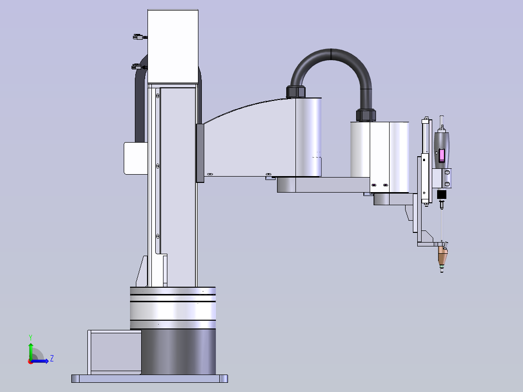 工业机械臂左视图
