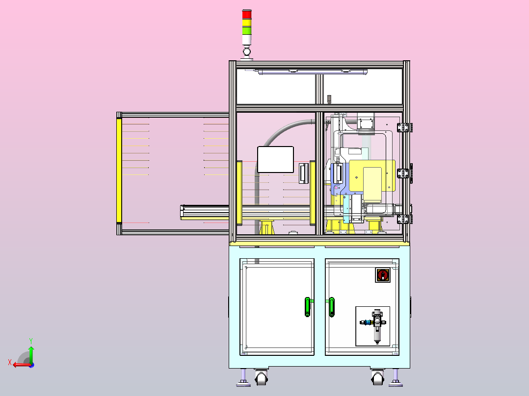 激光切割设备后视图