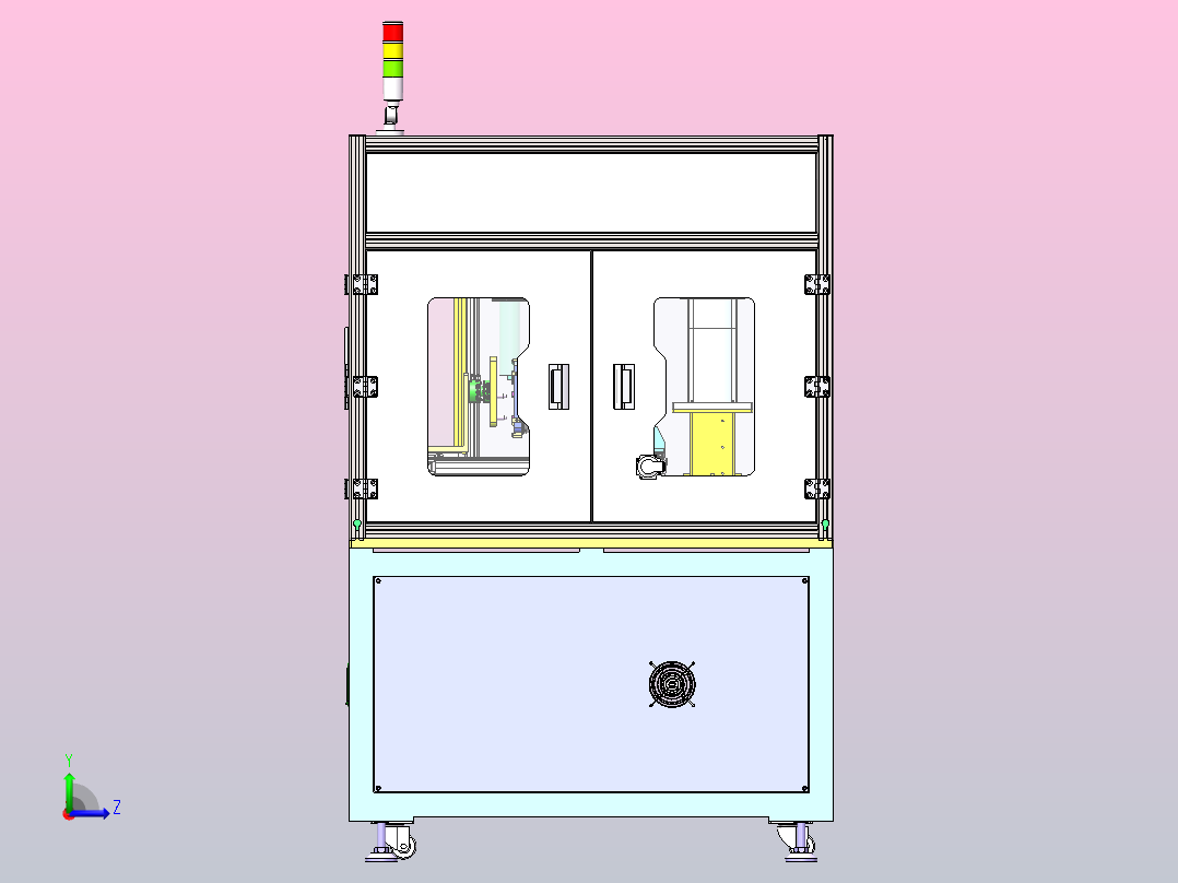 激光切割设备左视图