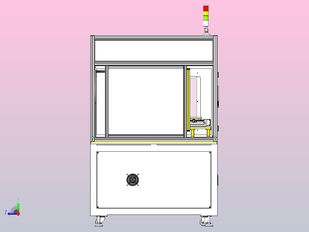 激光切割设备右视图