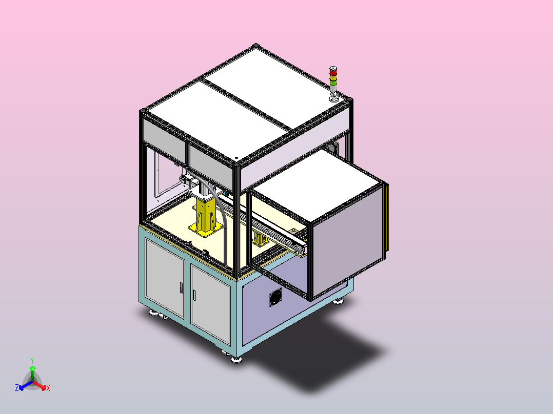 激光切割设备正等轴测图