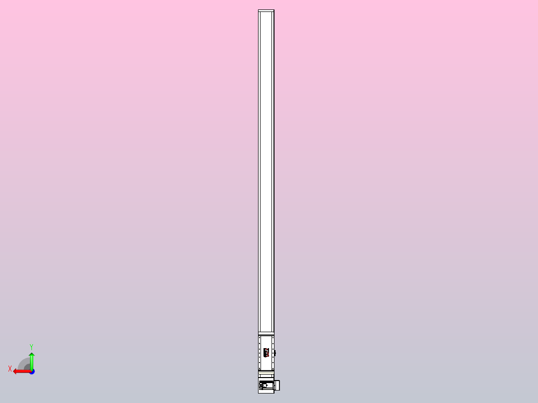 伺服电机集成皮带传动直线执行器TPA-OCB-140-256-L2650-RU-P75-N3后视图