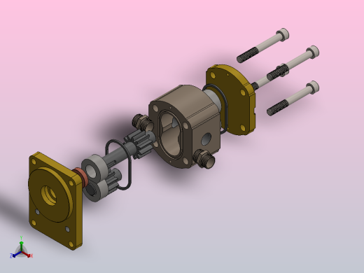 液压泵正等轴测缩略图