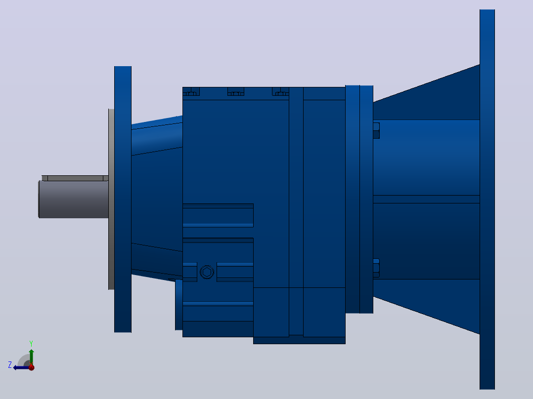 RF17ZP斜齿轮减速机RF17-5.76-M1-P80-Φ140右视图