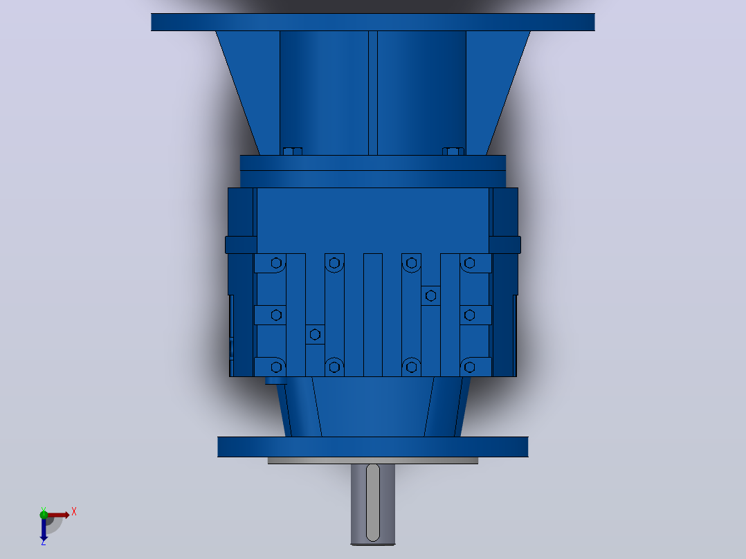 RF17ZP斜齿轮减速机RF17-5.76-M1-P80-Φ140俯视图
