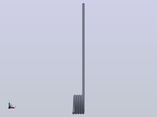 135度圆柱形扭转弹簧SCT135R-2-4-0.3前视缩略图