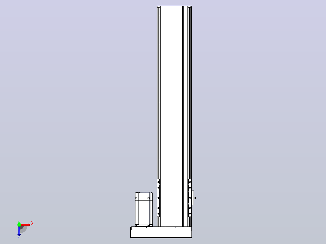 日规模组半封闭丝杆TPA-HNR-120D-1610C-L550-ML-Y-P40-N3俯视图