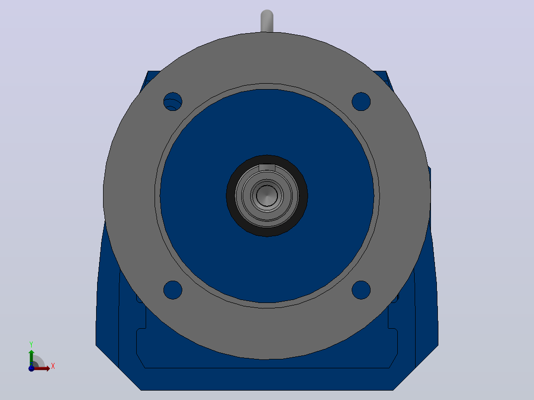 RF37R17法兰轴伸式组合型斜齿轮减速机RF37R17-Y0.25-4P-71-M1-0°-Φ160前视图