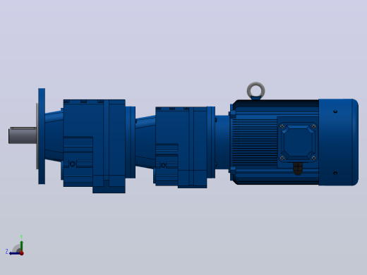 RF37R17法兰轴伸式组合型斜齿轮减速机RF37R17-Y0.25-4P-71-M1-0°-Φ160右视缩略图
