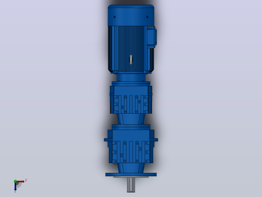 RF37R17法兰轴伸式组合型斜齿轮减速机RF37R17-Y0.25-4P-71-M1-0°-Φ160俯视缩略图