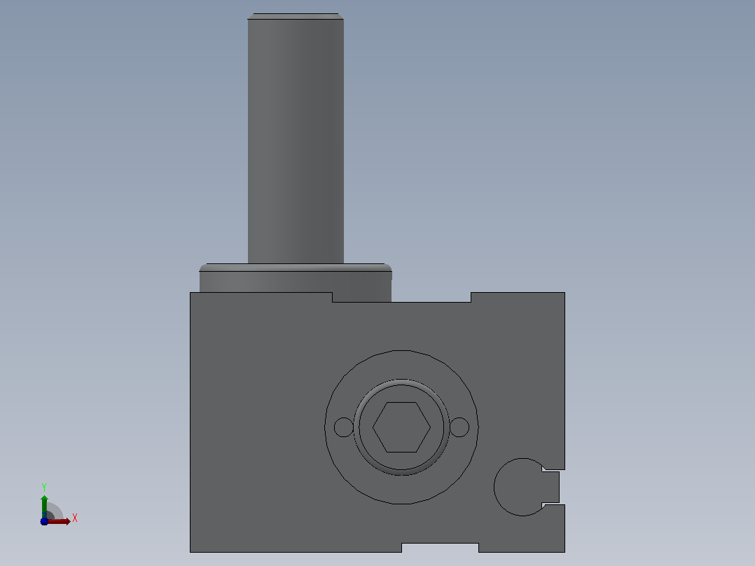 微型齿轮齿条式摆动气缸HCRJ系列[HCRJB05-90-M9N-S]前视图