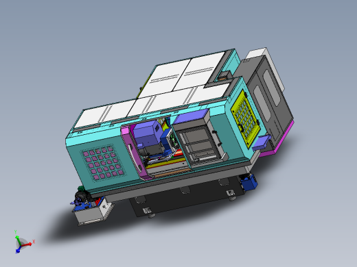 IRT 500数控加工中心3D数模图纸 Solidworks设计