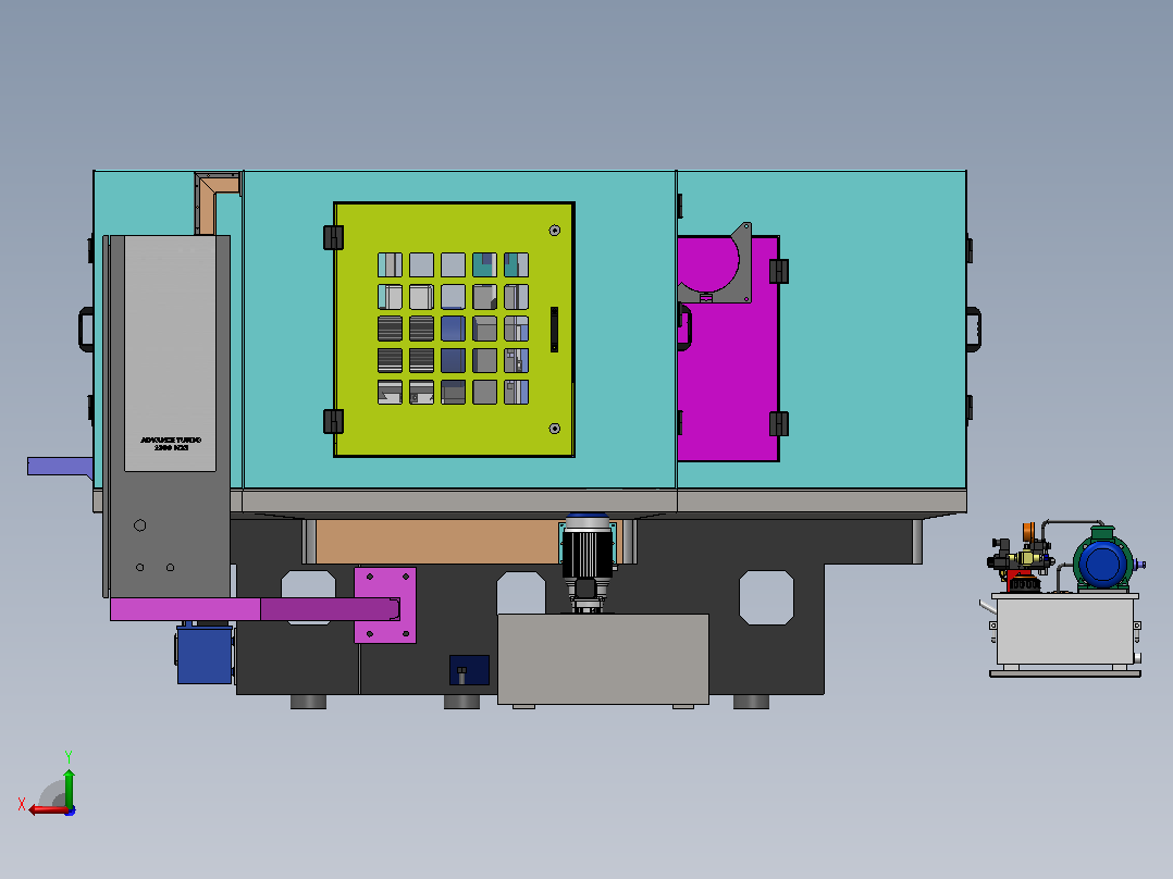 IRT 500数控加工中心3D数模图纸 Solidworks设计后视图