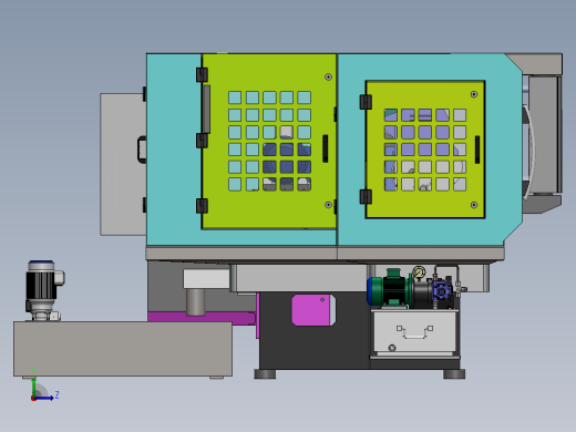 IRT 500数控加工中心3D数模图纸 Solidworks设计左视缩略图
