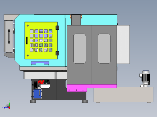 IRT 500数控加工中心3D数模图纸 Solidworks设计右视缩略图