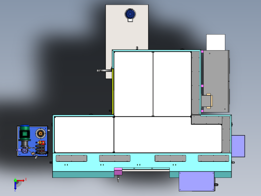 IRT 500数控加工中心3D数模图纸 Solidworks设计俯视缩略图