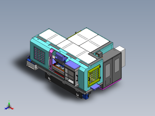 IRT 500数控加工中心3D数模图纸 Solidworks设计正等轴测缩略图