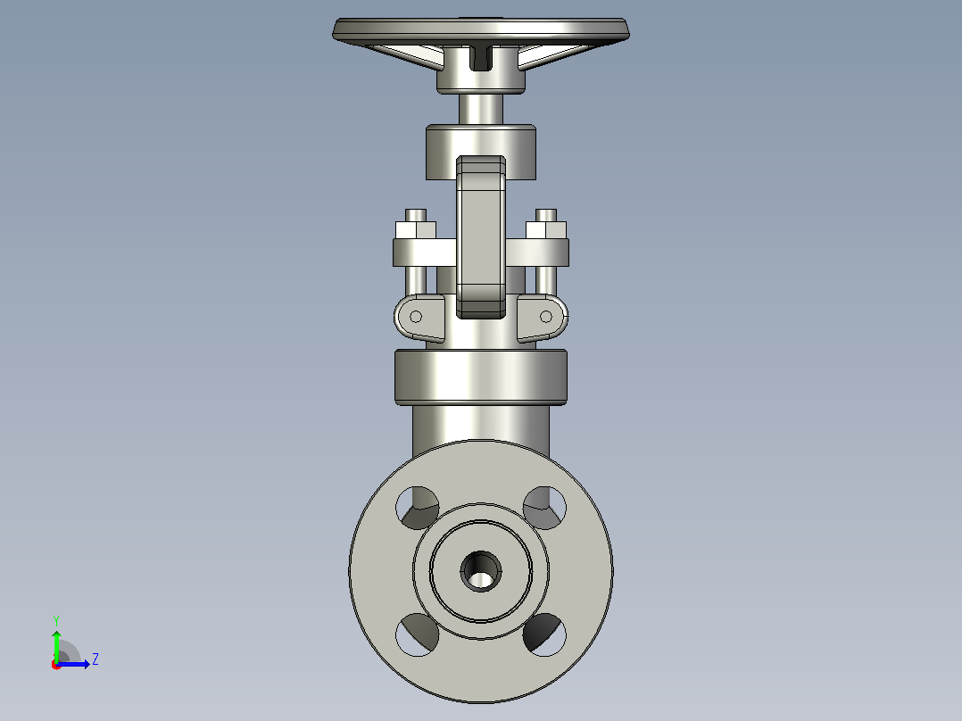 2500Lb-PN42.0 MPa[DN25]截止阀左视图