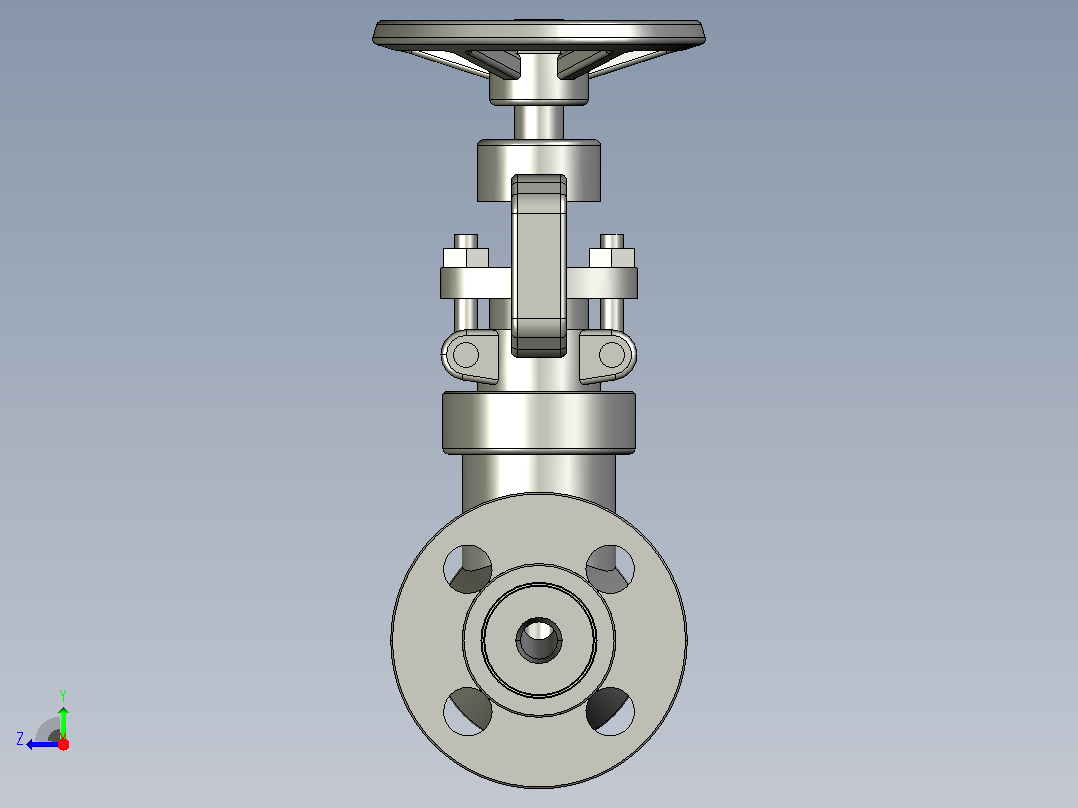 2500Lb-PN42.0 MPa[DN25]截止阀右视图