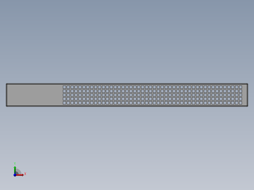 1U钣金机箱前视图