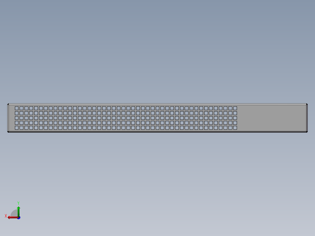 1U钣金机箱后视图