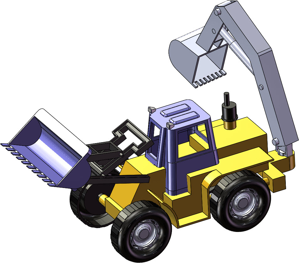 挖掘机和推土机