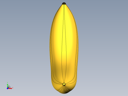 香蕉3d模型前视缩略图