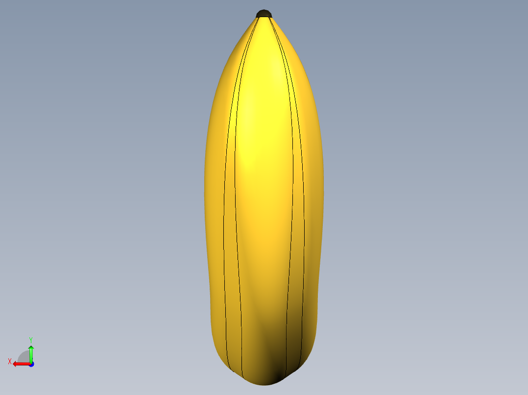 香蕉3d模型后视图