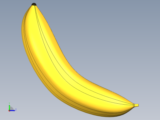香蕉3d模型左视缩略图