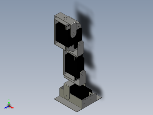 形仿生机器人双足行走机构设计【PROE】带电路图