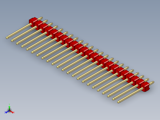彩色公头100mil（2.54mm）系列-DS1021_red_1x23p_100mil_Type5_rev1.0